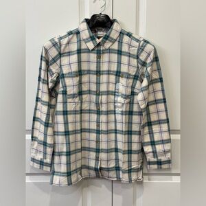 Duluth Trading Long Sleeve Button Shirt Men Medium 100% Cotton